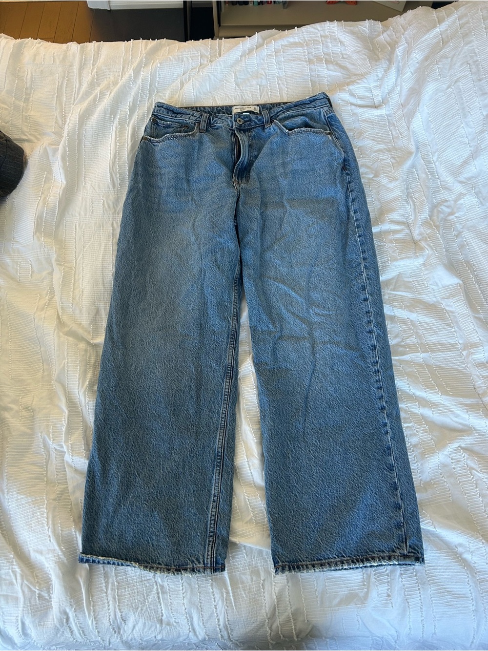 Classic High-Rise Wide Leg Jeans - Blue - Curve Love - SHORT length